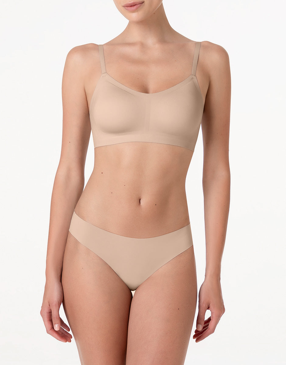 Lovable Invisible Fusion reggiseno brassiere senza ferretto nudo chiaro