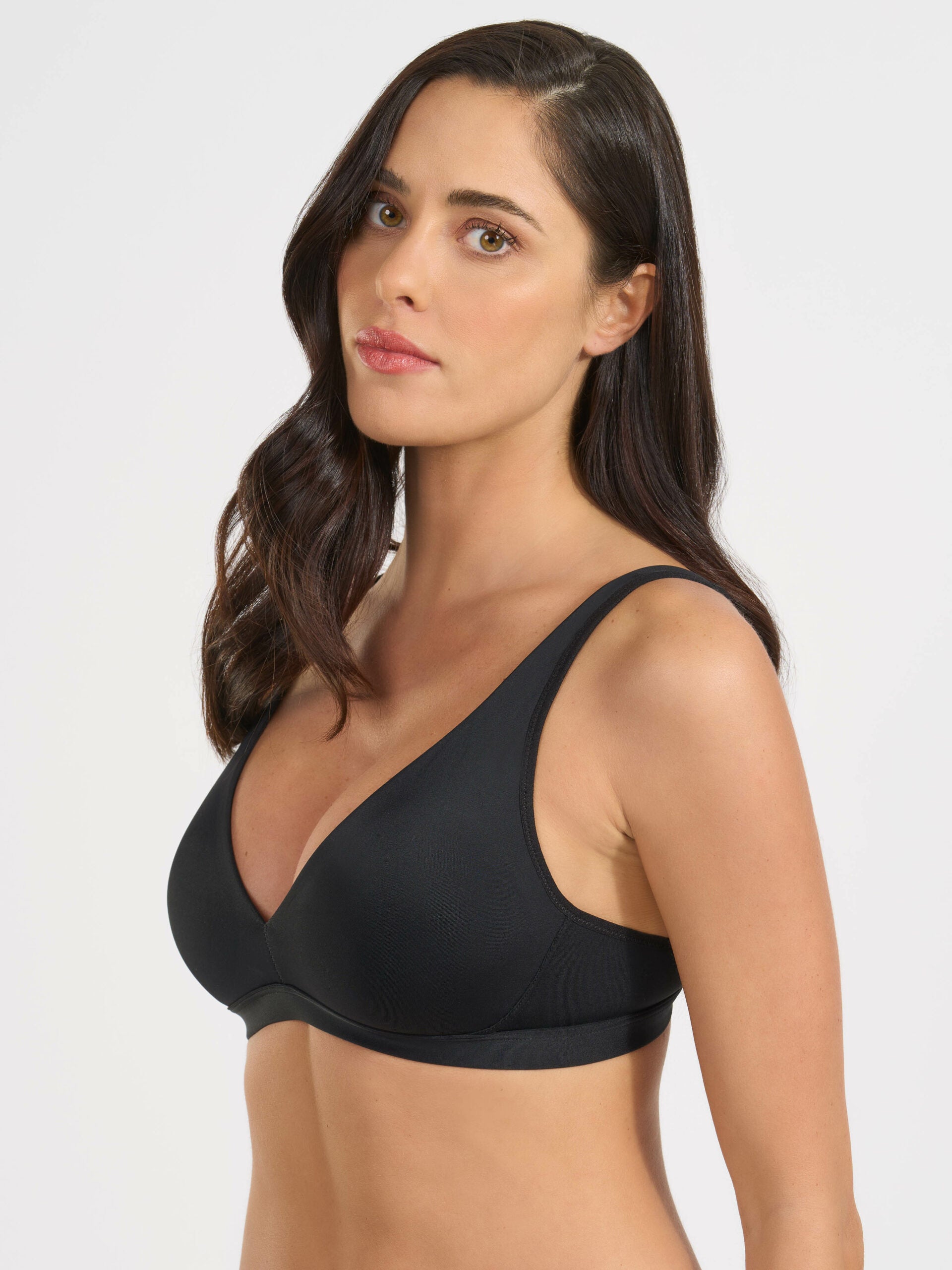 SPIMAN Design reggiseno in microfibra coppe preformate coppa B bianco