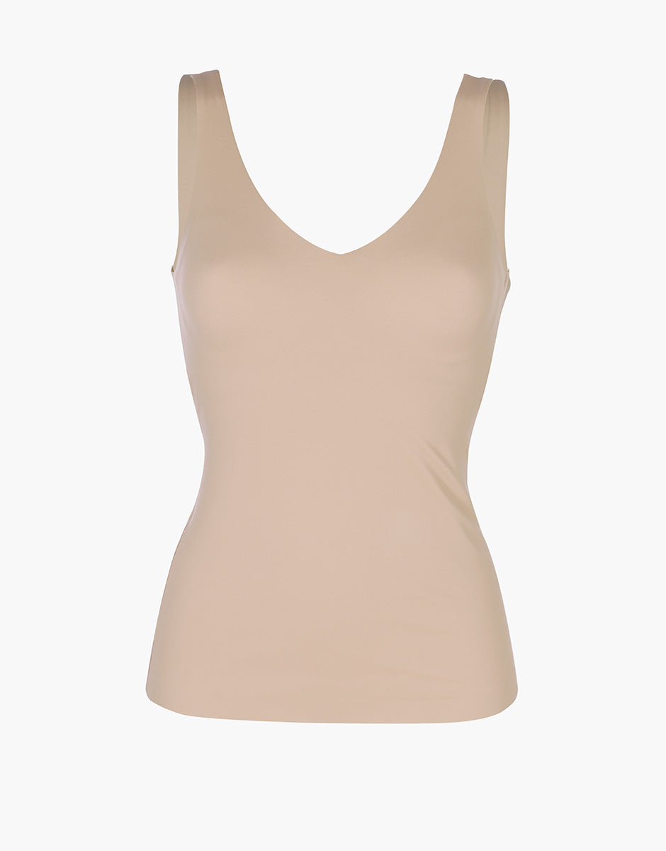 Lovable Invisible Fusion canotta Scollo a V con Reggiseno Integrato nudo chiaro
