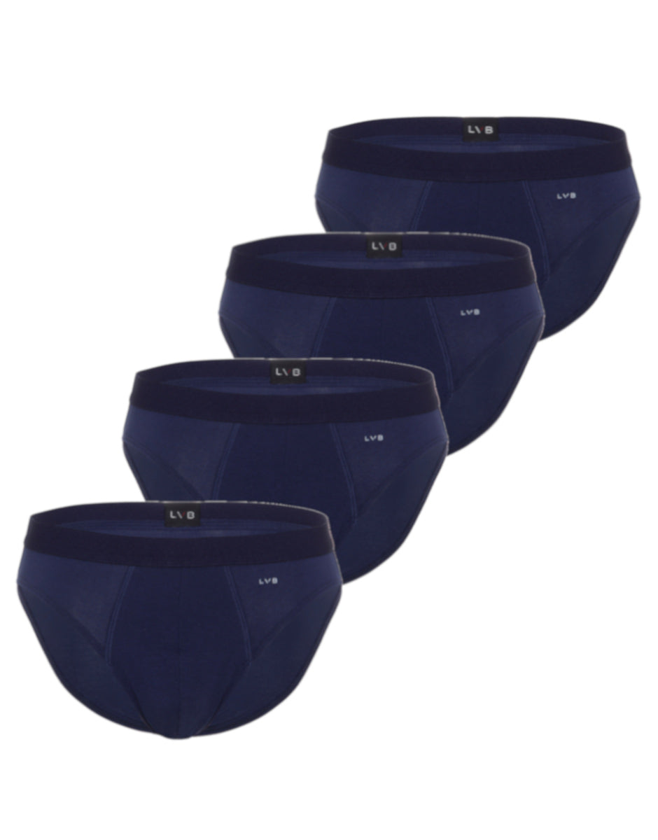 Lovable Value Elegance slip in cotone elasticizzato blu confezione da 4