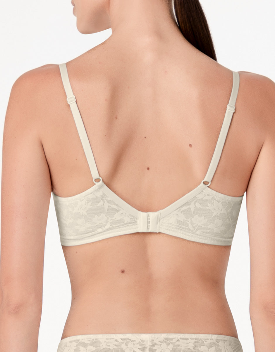 Lovable Garden Flowers Lace Reggiseno Triangolo senza Ferretto Blossom Lace avorio