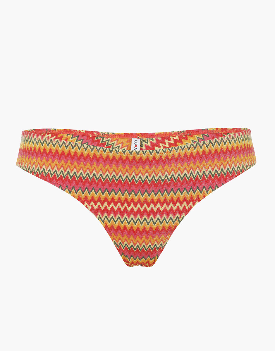 Lovable Glam Shiny Micro costume brasiliano zigzag multicolor
