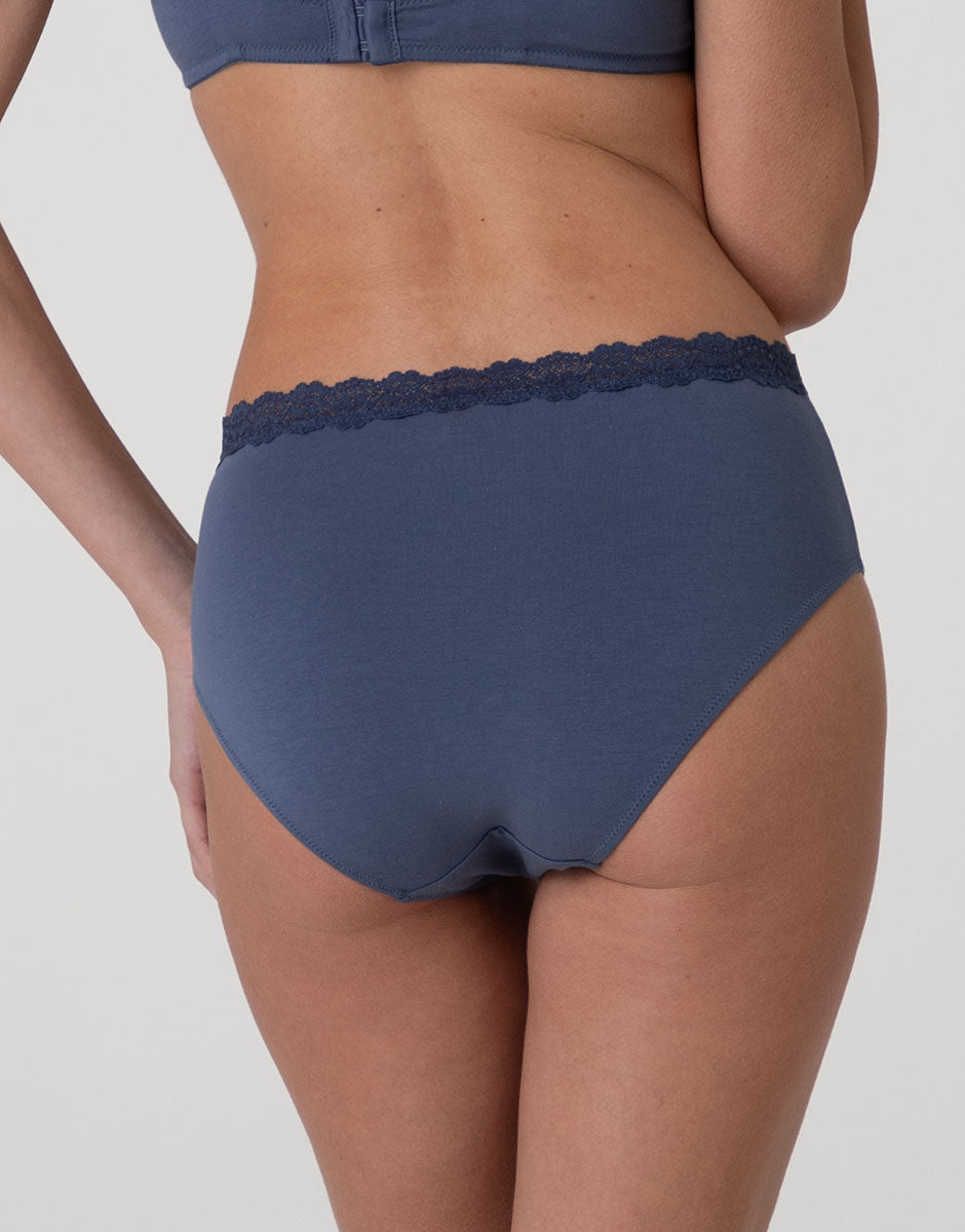 Lovable So Lacy Panties Trendy Modal slip alto blu polvere pizzo