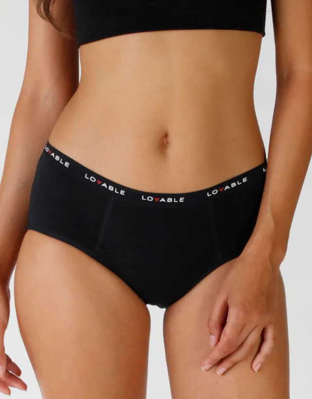 Lovable Lovely culotte da ciclo nera flusso medio