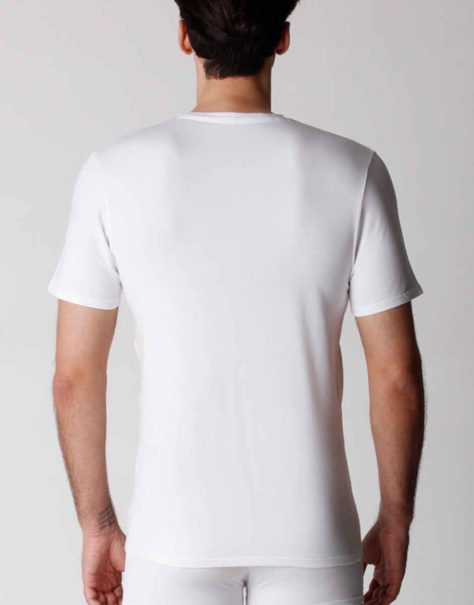 Lovable Value Elegance t-shirt uomo girocollo in cotone biologico bianca confezione 2