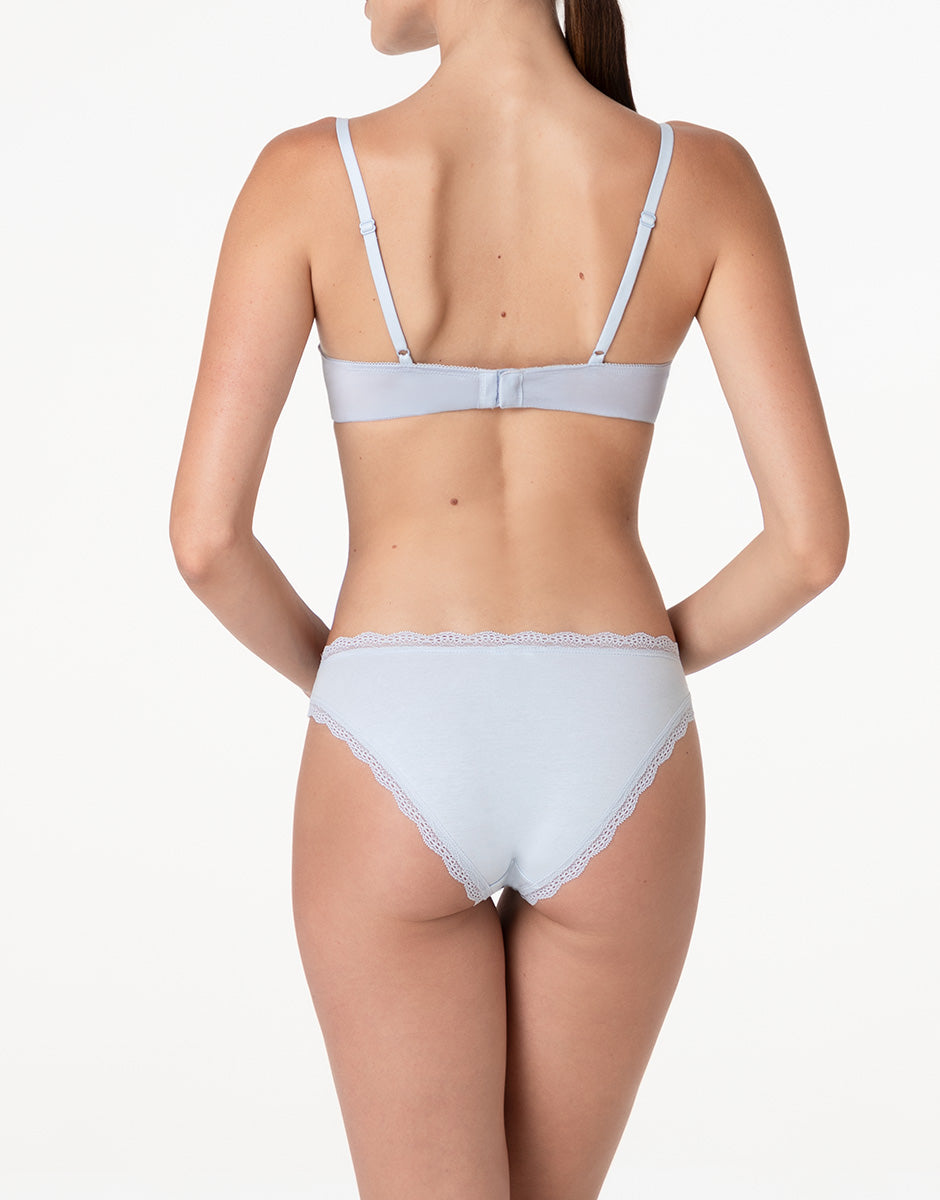 Lovable So Lacy Panties Lovable Panties slip azzurro in cotone e pizzo
