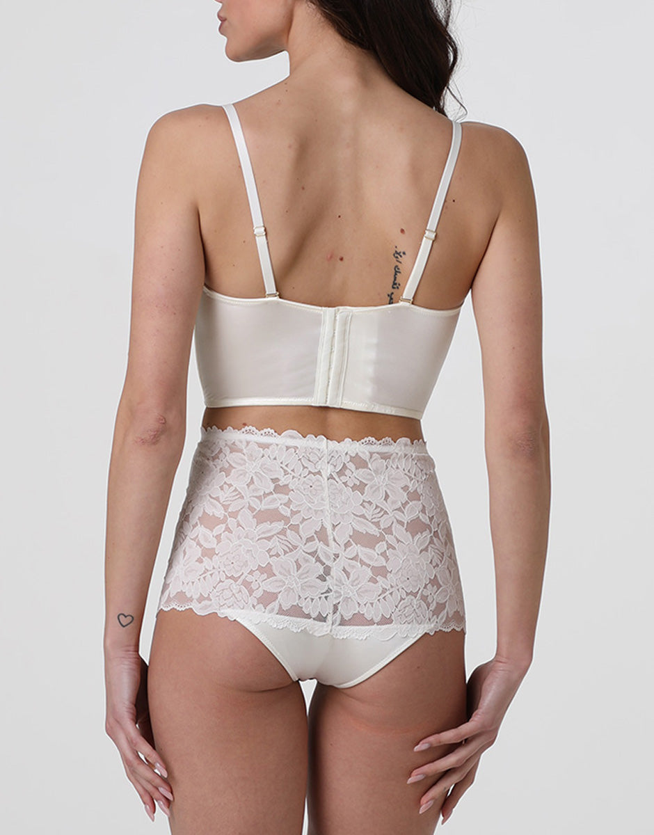 Lovable Basic Soul Beautiful Lace corsetto con ferretto bianco latte