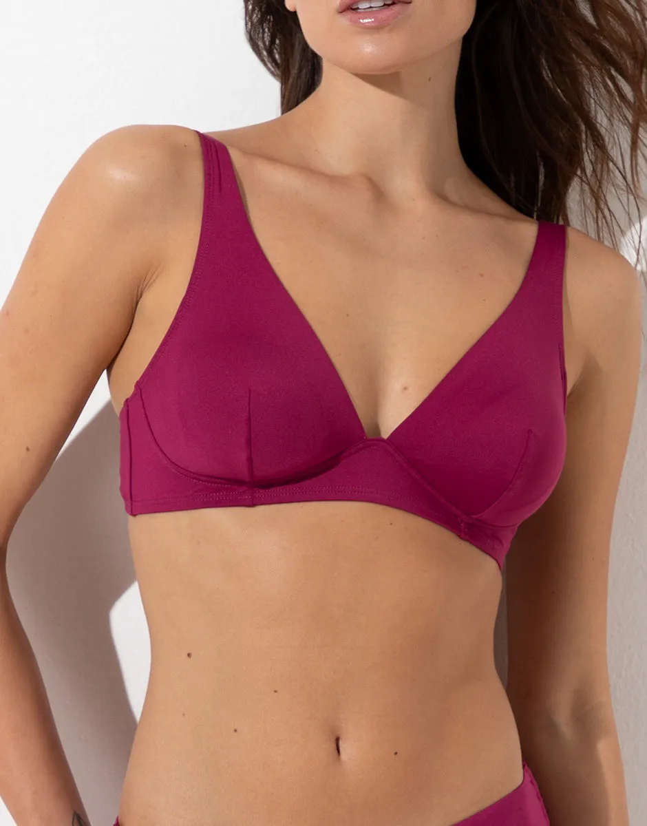 Lovable Glam Shiny Micro reggiseno triangolo lampone viola