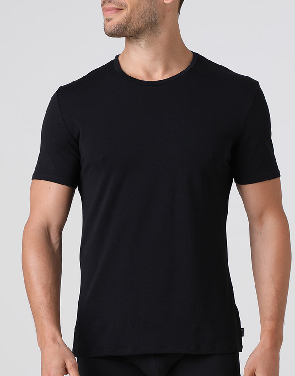 Lovable Basic Soul L6016 T-shirt girocollo in cotone nera