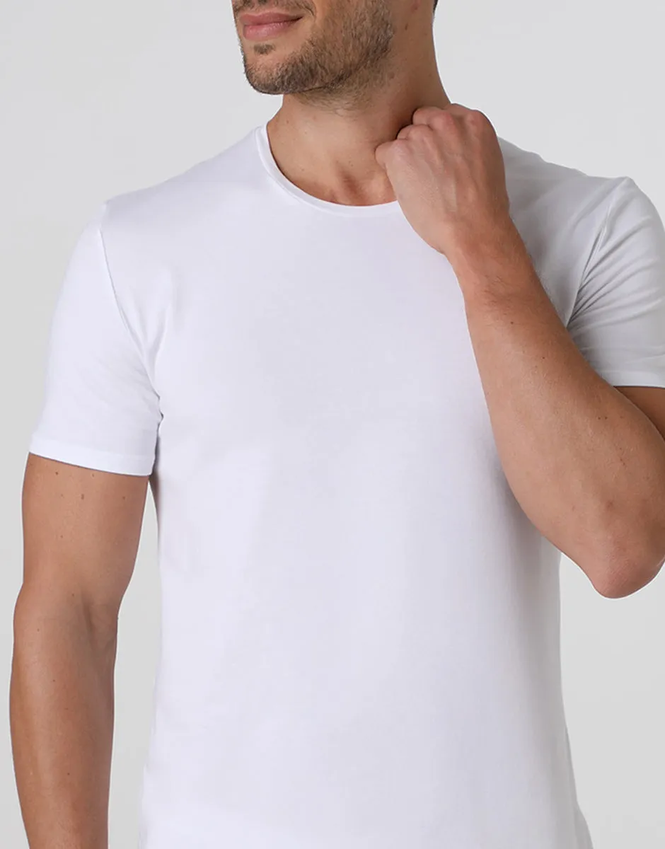 Lovable Basic Soul L6016 T-shirt girocollo in cotone bianca