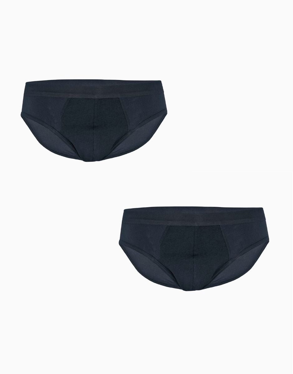 Lovable Value Elegance Slip mini BiPack Cotton Stretch nero cotone elasticizzato