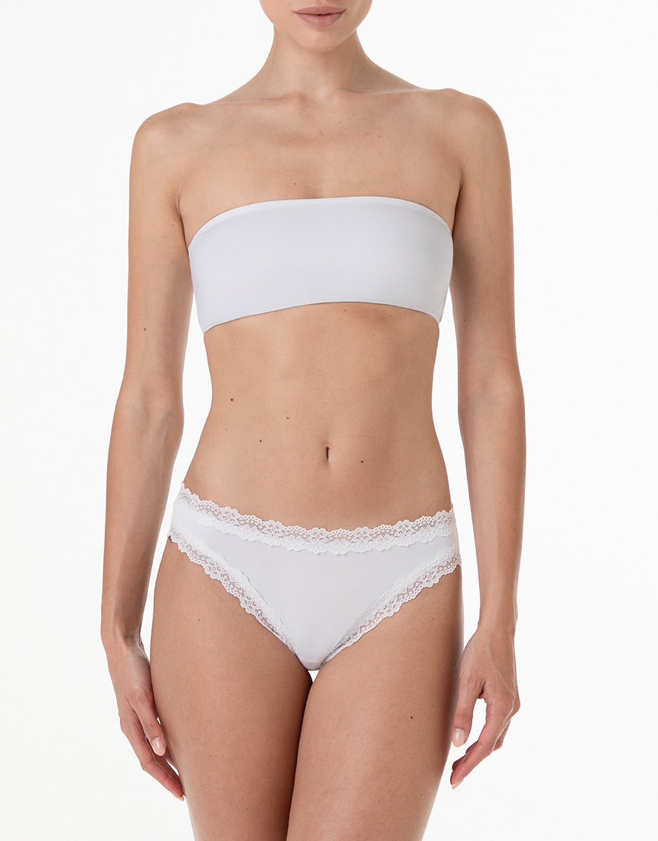 Lovable So Lacy Panties Lacy Micro slip bianco in microfibra