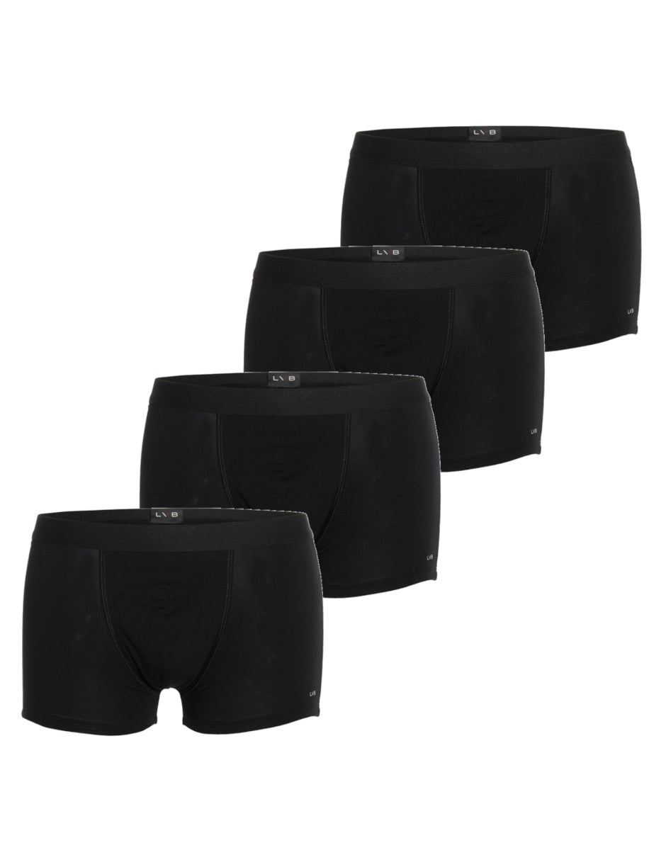 Lovable Value Elegance boxer in cotone elasticizzato nero x4