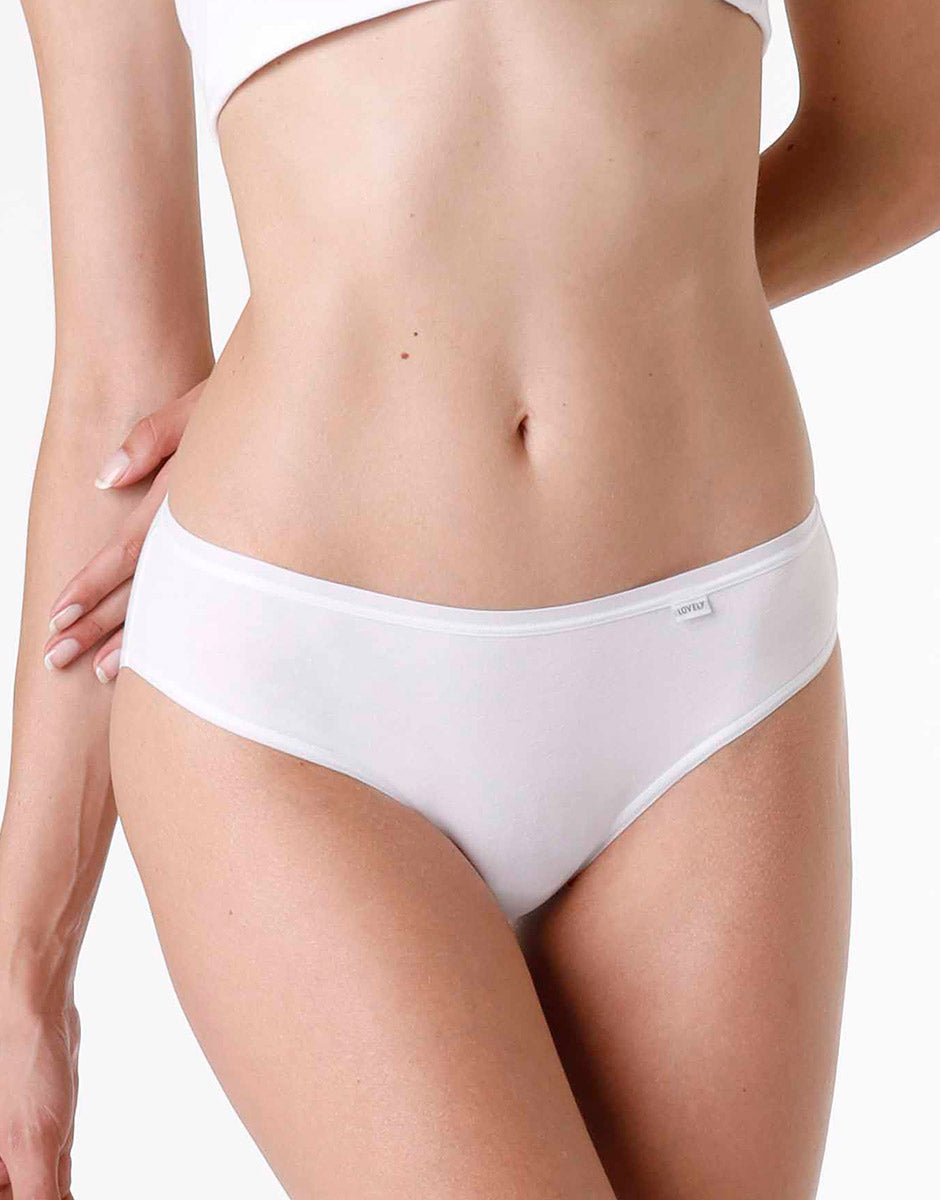 Lovable Lovely slip mini in cotone modal bianco vita bassa