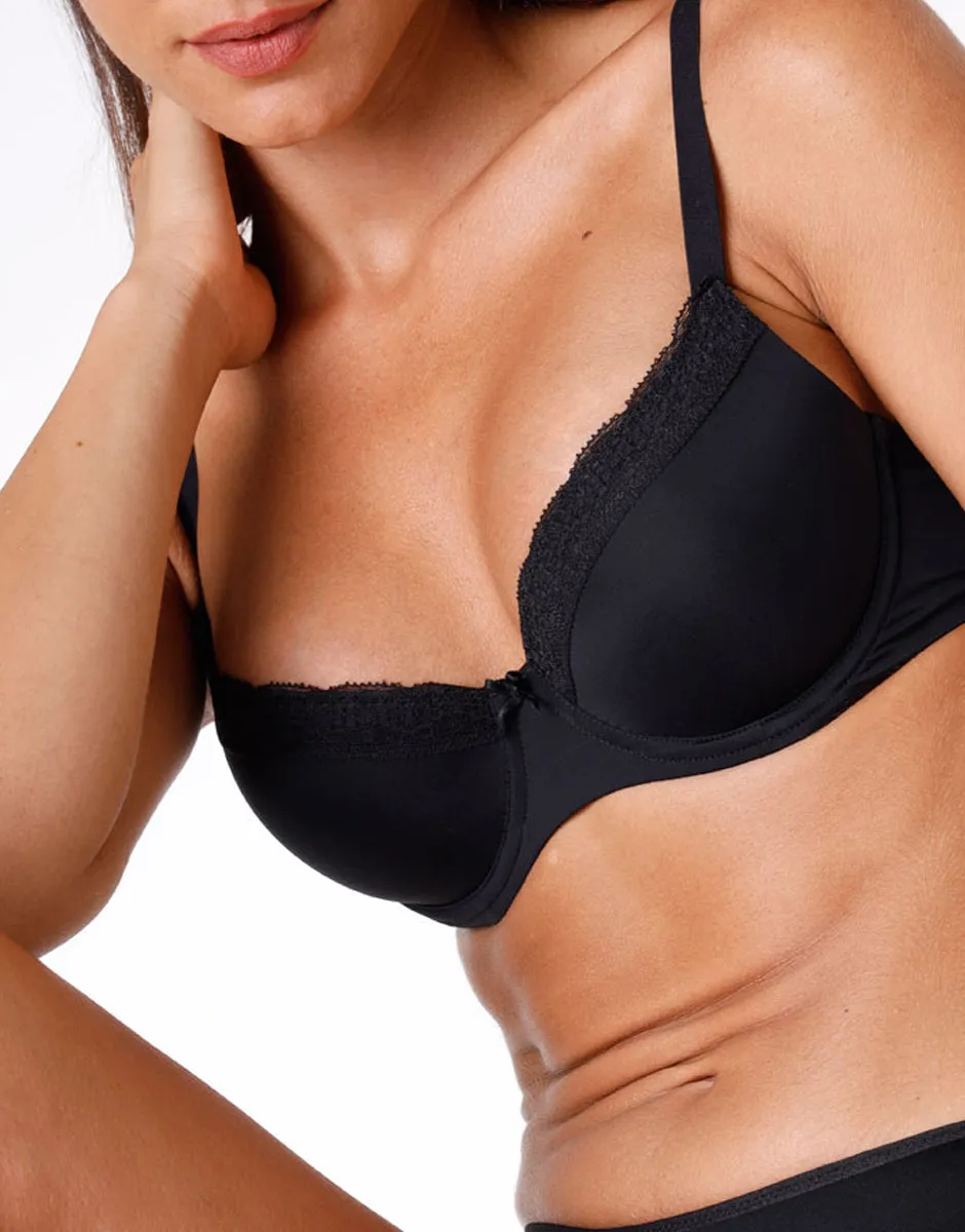 Lovable Sensual Touch Reggiseno balconette nero microfibra