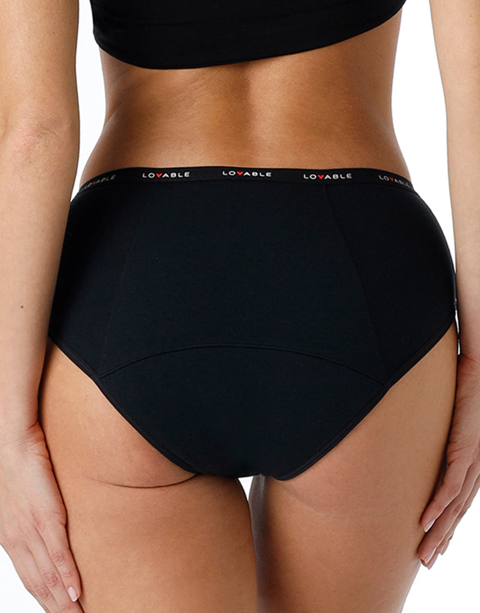 Lovable Lovely NUOVA culotte da ciclo nera flusso abbondante