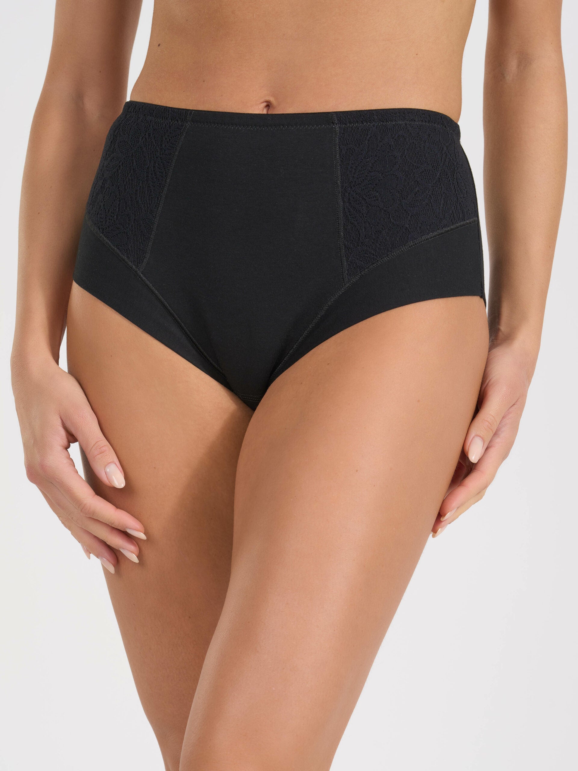 SPIMAN Cotton guainetta in cotone elasticizzato e pizzo