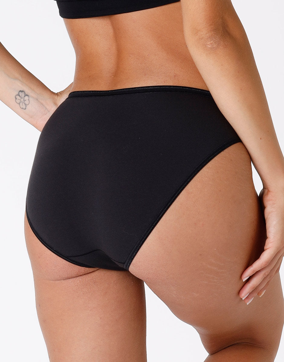 Lovable Lovely slip tai nero in cotone soft