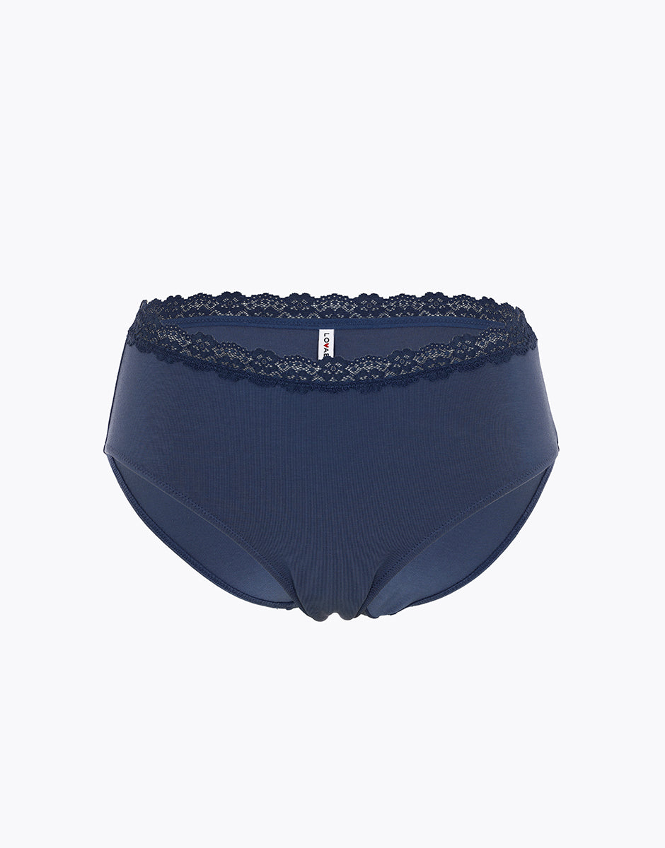 Lovable So Lacy Panties Trendy Modal slip alto blu polvere pizzo