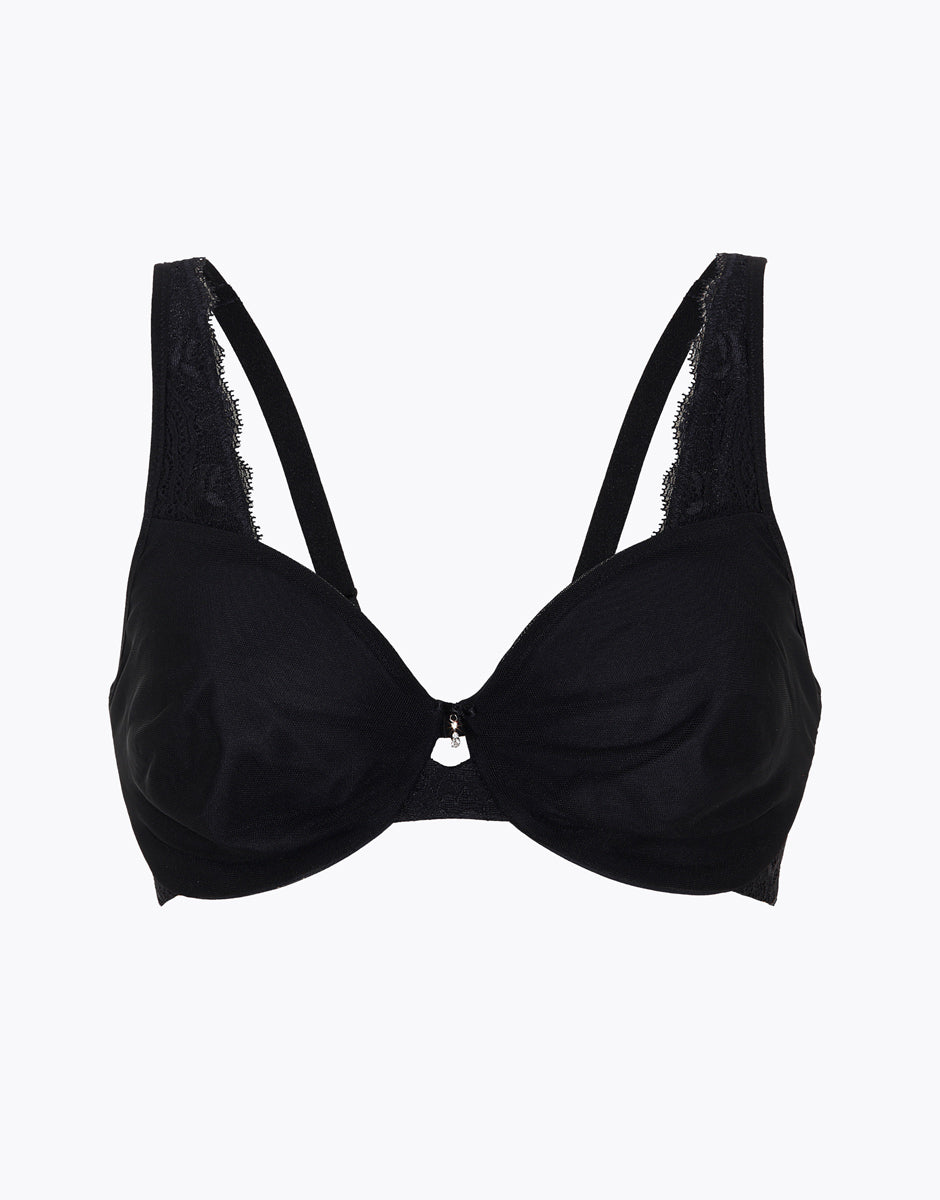 Lovable Celebrity Minimizer reggiseno nero con ferretto, effetto minimizer
