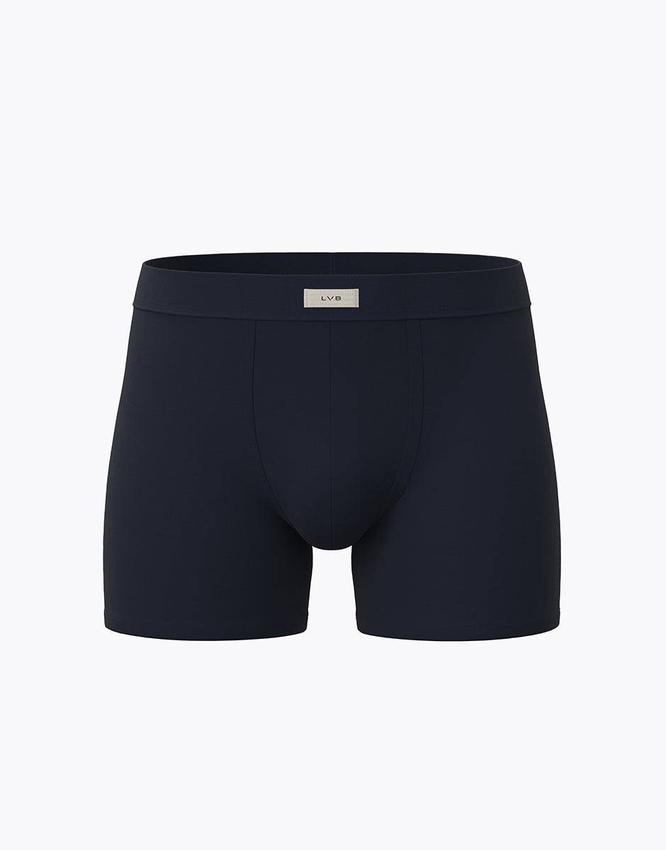 Lovable Value Elegance Modern Stretch Cotton Boxer Lungo blu notte cotone