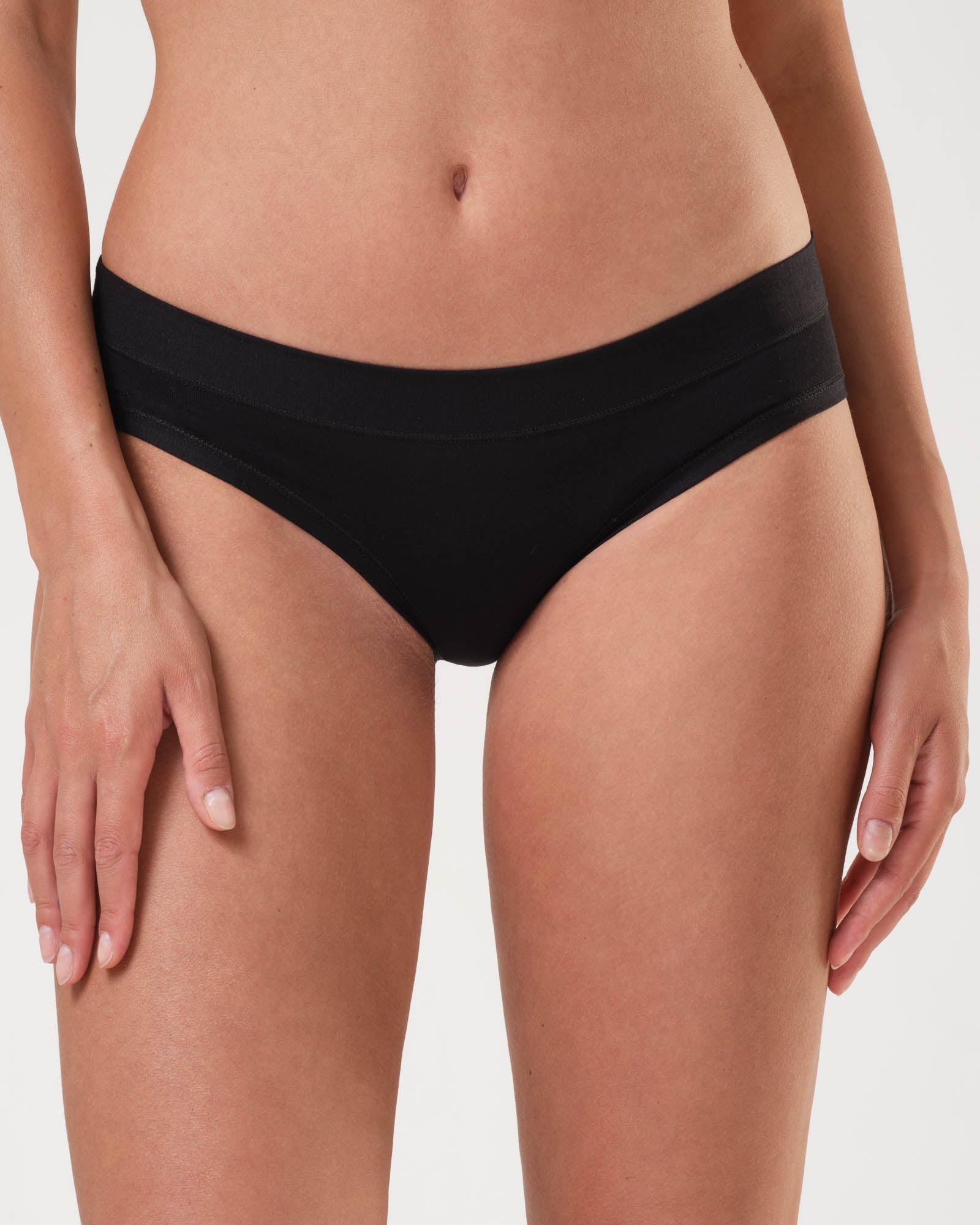 SPIMAN Cotone Modal Slip vita bassa Nero taglia 2 in Modal Tencel