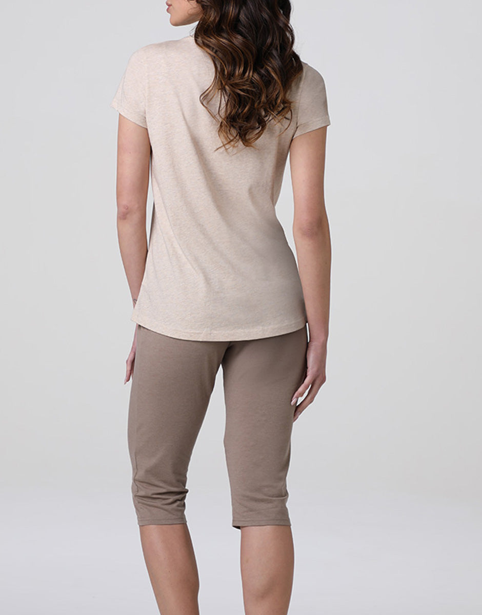 Lovable Basic Soul Pigiama Capri Girocollo pigiama cappuccino jersey cotone