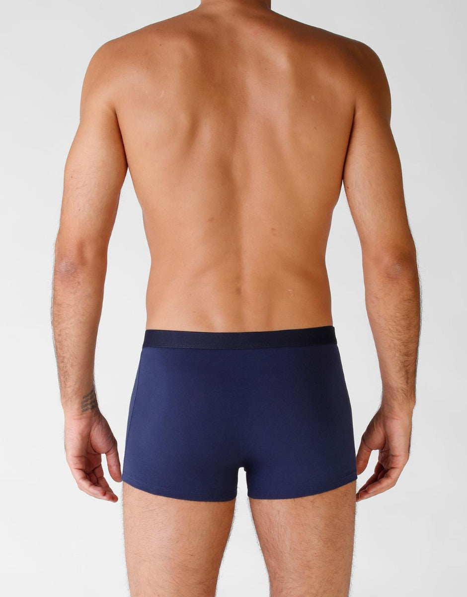Lovable Value Elegance boxer uomo in cotone elasticizzato blu confezione 2