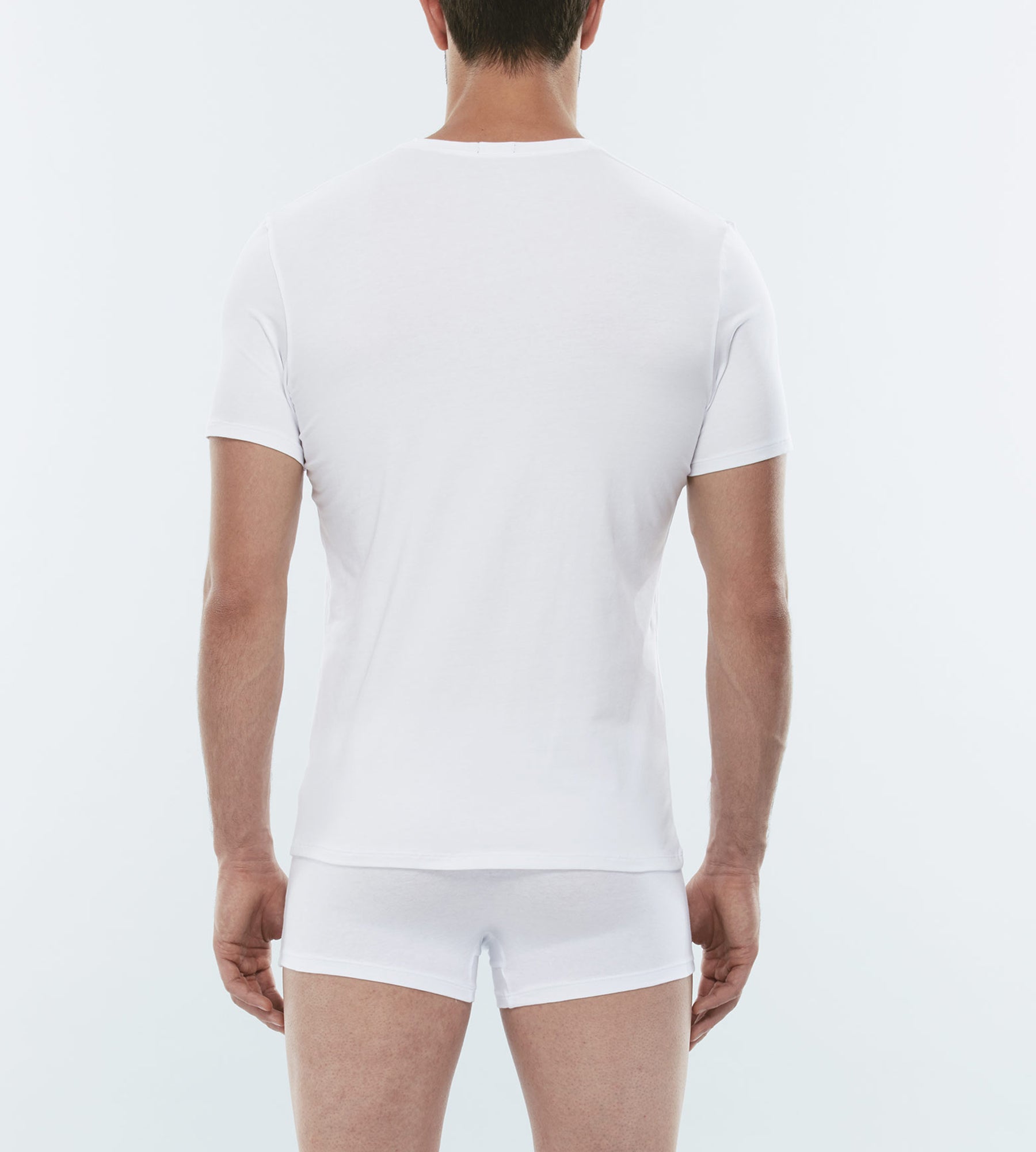 Lovable Basic Soul T-Shirt Cotton Stretch bianca scollo V