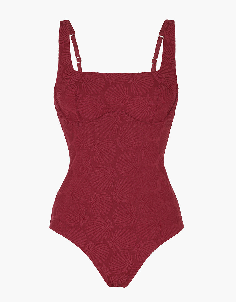 Lovable Glam Shiny Micro Embellished Jacquard costume intero 3B rosso
