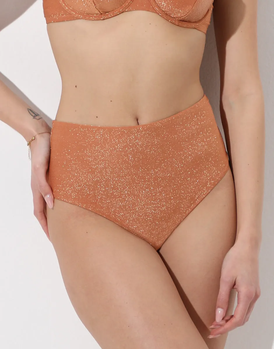Lovable Glam Shiny Micro Plain Lurex costume slip alto rame lurex