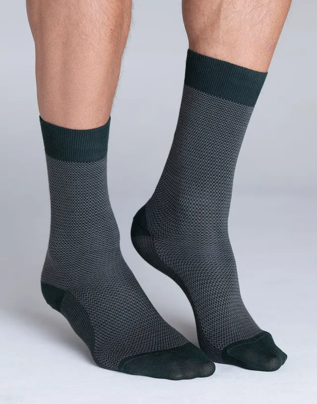 Lovable Basic Soul Calzini Corti Fancy Cotton antracite e verde cotone