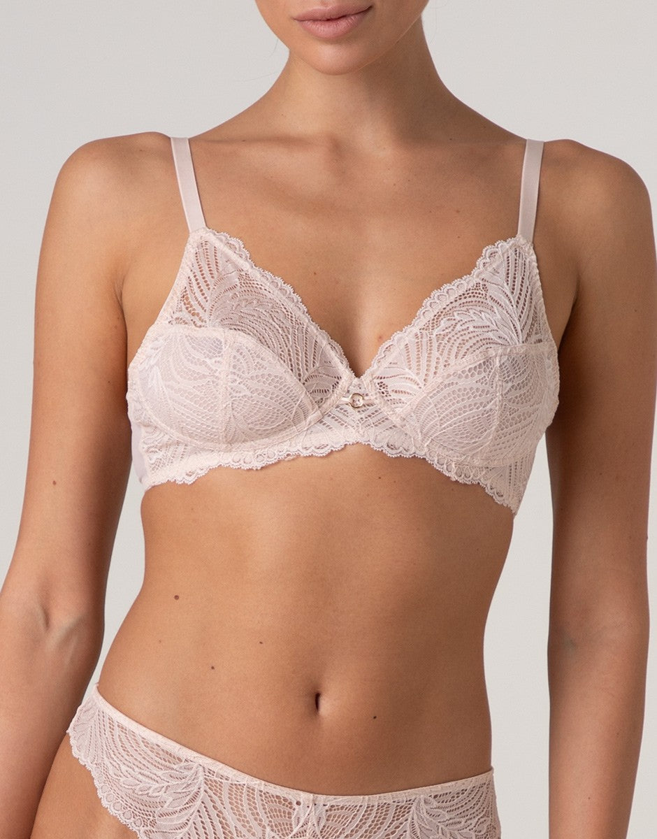 Lovable Garden Flowers Lace Daily Lace Reggiseno senza ferretto rosa cipria