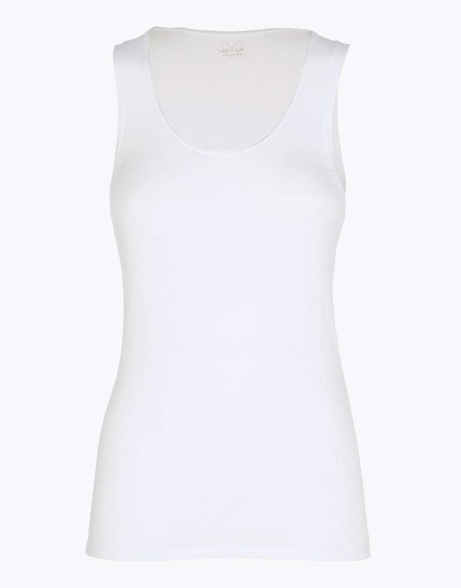 Lovable Basic Soul canotta scollo tondo Micromodal bianco