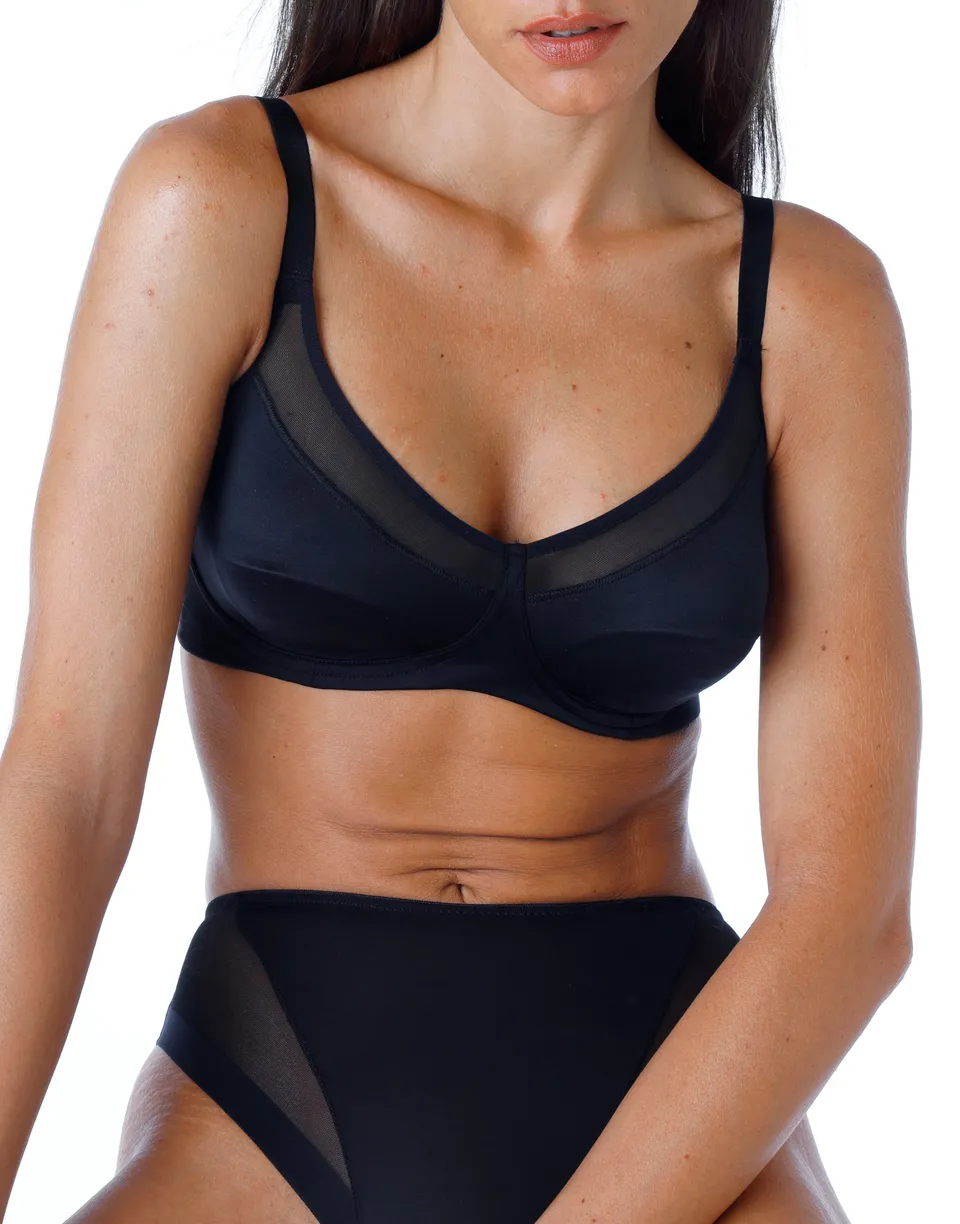Lovable Body Bliss Generous Modern Shaping reggiseno nero microfibra
