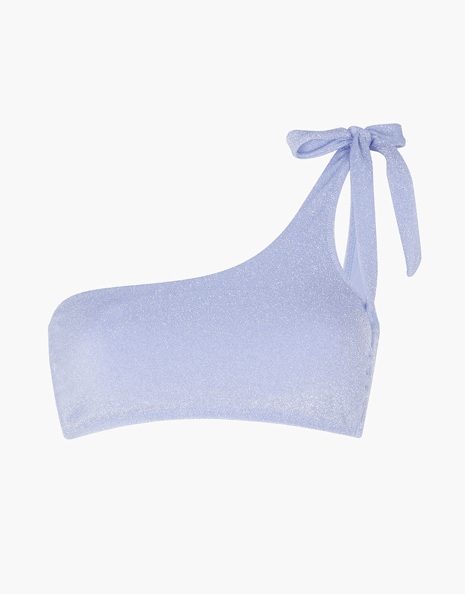 Lovable Glam Shiny Micro Sparkly Micro reggiseno fascia monospalla azzurro polvere lillato