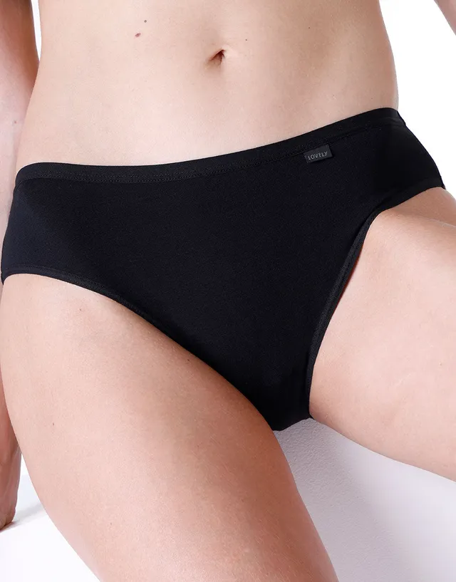 Lovable Lovely slip mini nero cotone modal vita bassa