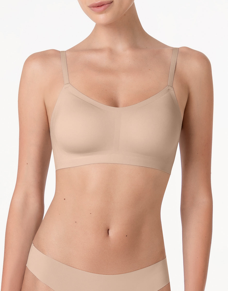 Lovable Invisible Fusion reggiseno brassiere senza ferretto nudo chiaro