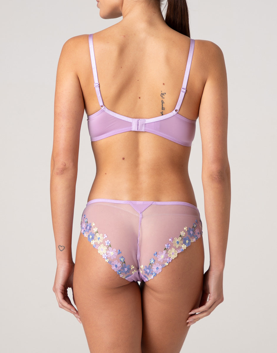 Lovable Garden Flowers Lace Fairytale Embroidery reggiseno balconcino lavanda