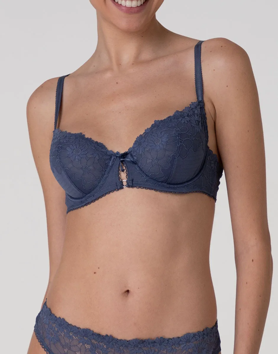 Lovable Garden Flowers Lace reggiseno con ferretto 3B blu polvere in pizzo