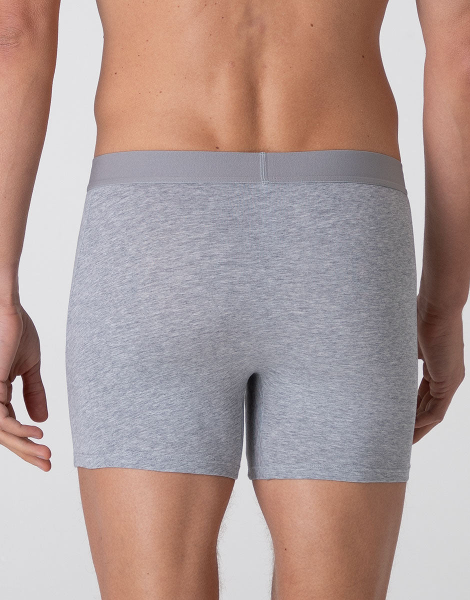 Lovable Value Elegance Modern Stretch Cotton boxer lungo grigio melange
