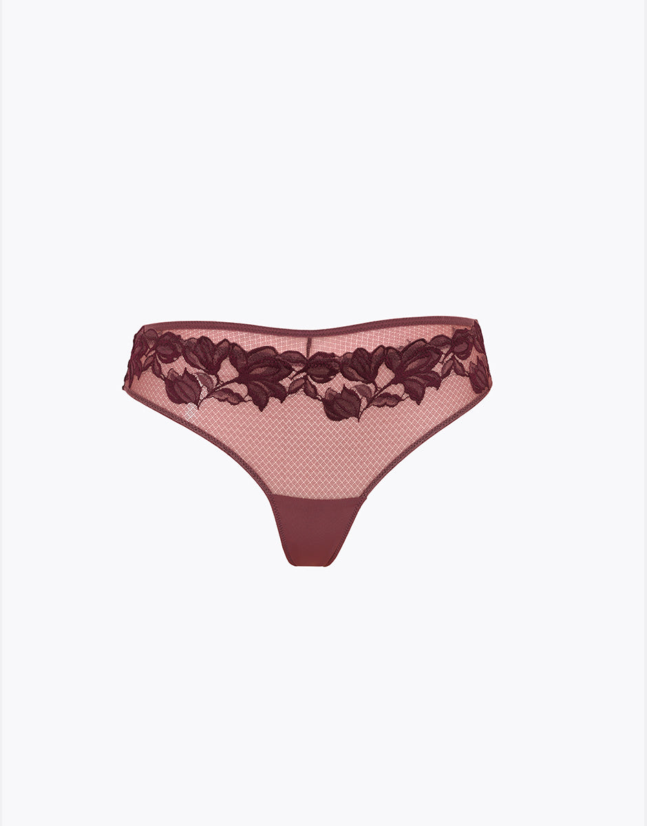Lovable So Lacy Panties Elegant Muse brasiliano rosso amaranto in pizzo