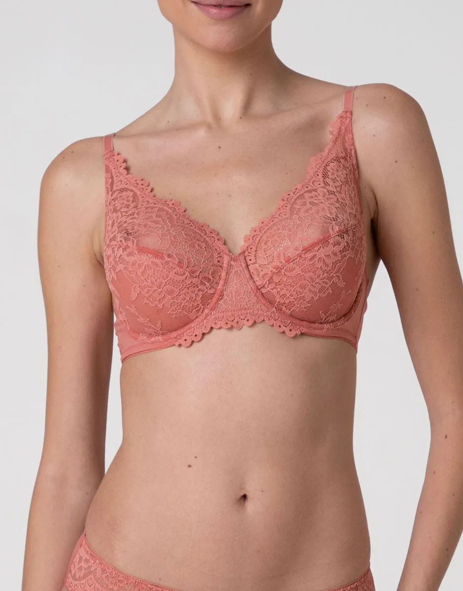 Lovable Garden Flowers Lace Stylish Lace reggiseno 3C–6E terracotta chiaro in pizzo