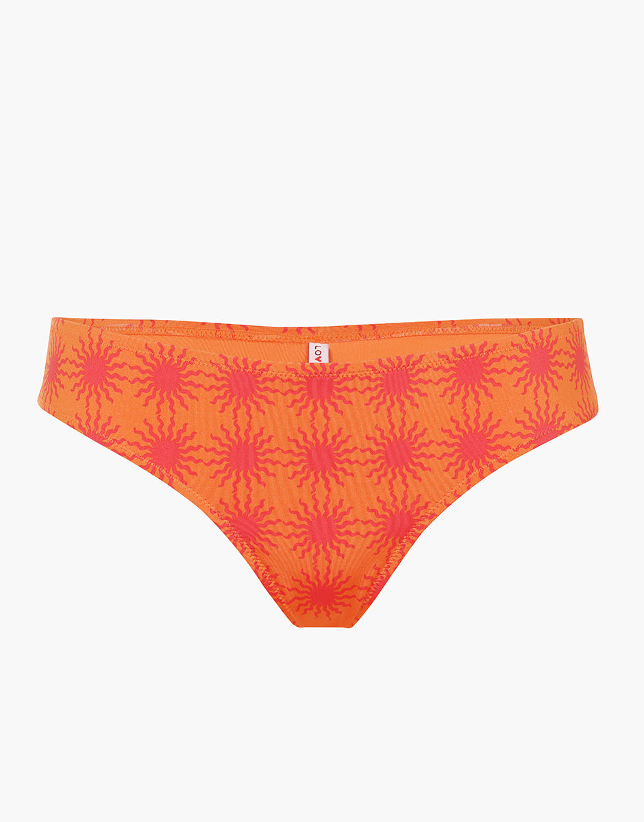 Lovable Glam Shiny Micro Essential Micro slip bikini brasiliano arancione stampa sole