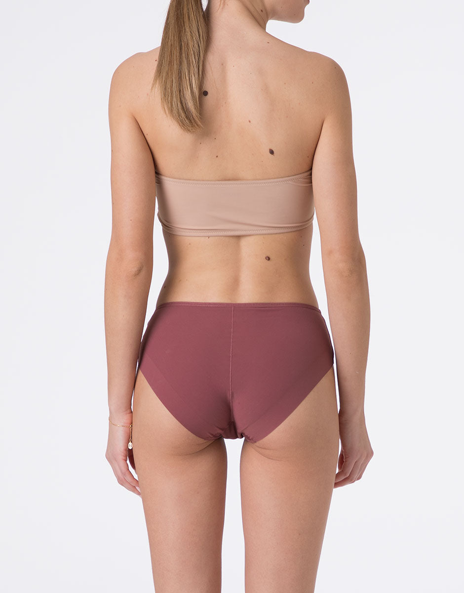 Lovable Invisible Lift Slip midi rosso amaranto in microfibra invisibile