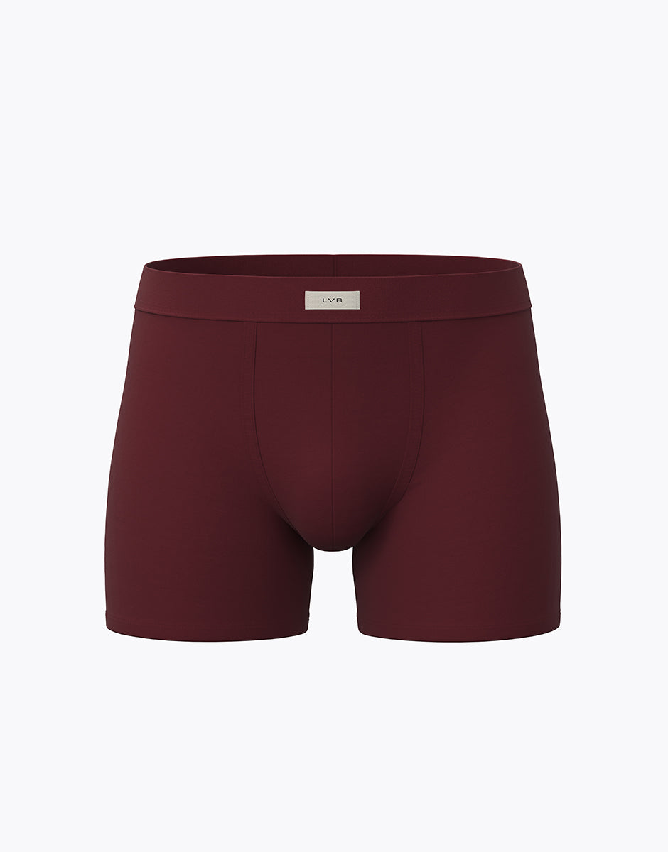 Lovable Value Elegance Modern Stretch Cotton boxer lungo granata