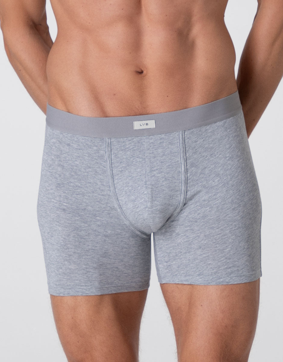 Lovable Value Elegance Modern Stretch Cotton boxer lungo grigio melange