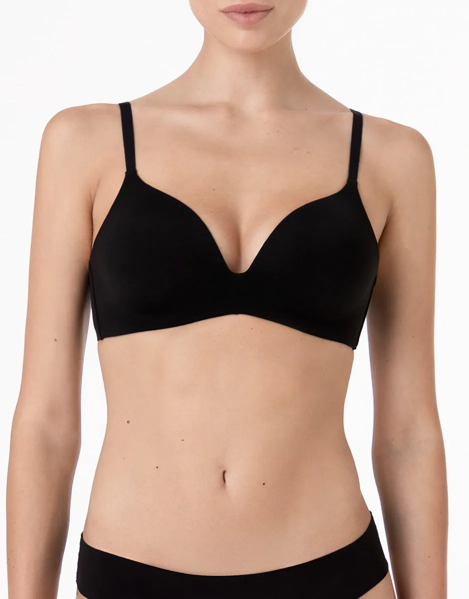 Lovable Invisible Essence reggiseno senza ferretto nero in microfibra
