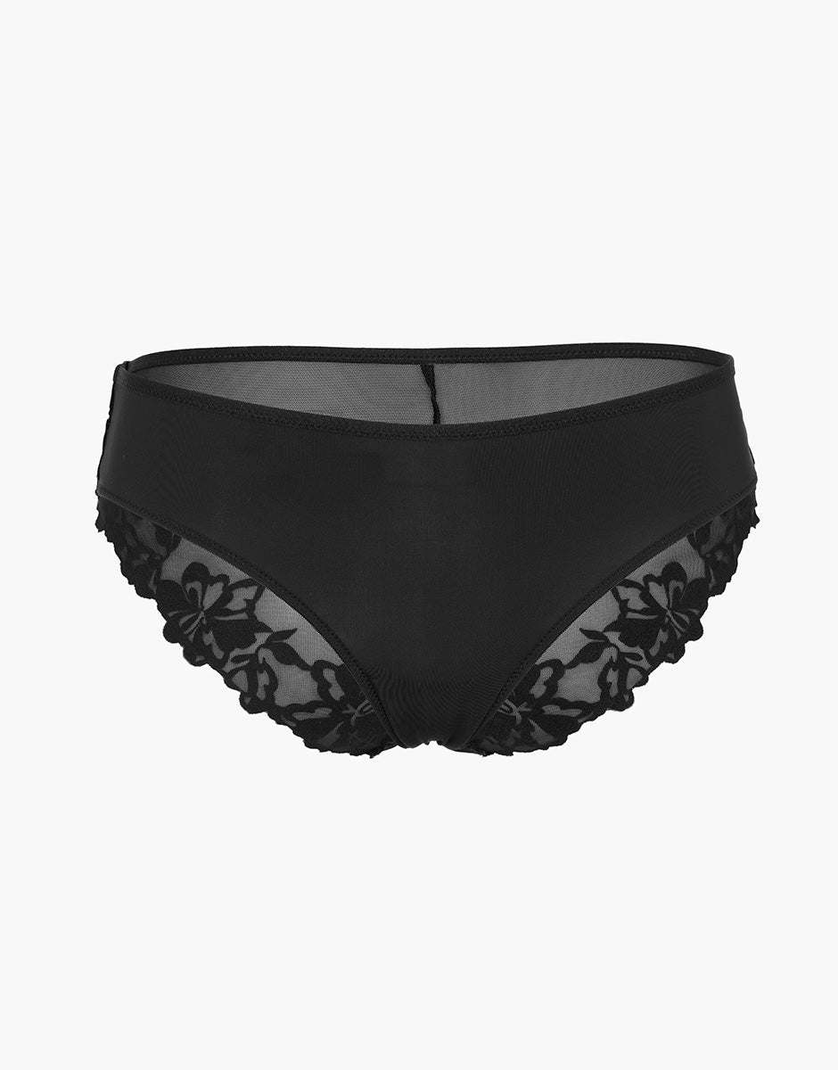 Lovable So Lacy Panties Velvet Embroidery slip midi nero