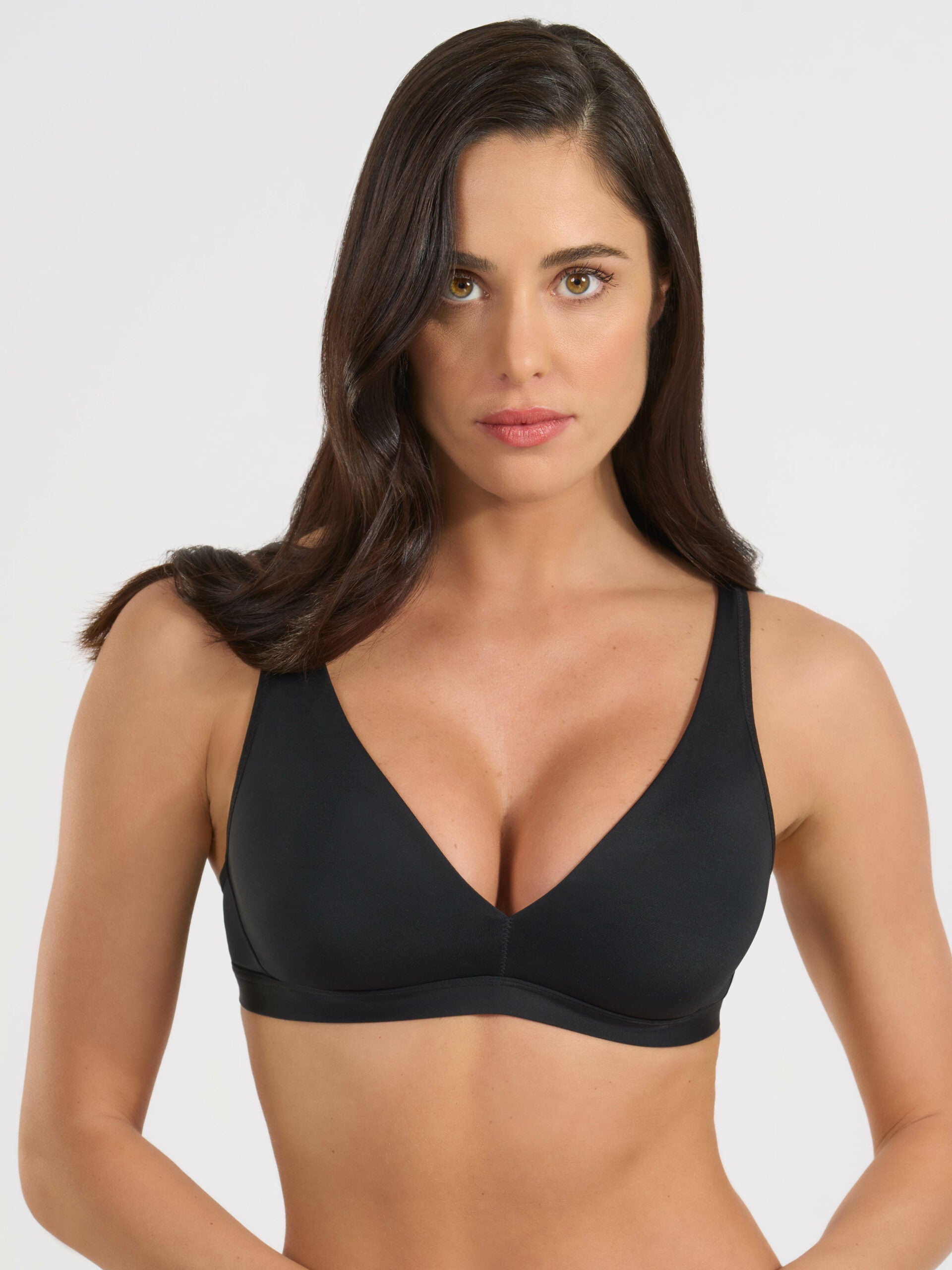 SPIMAN Design reggiseno in microfibra coppe preformate coppa B bianco